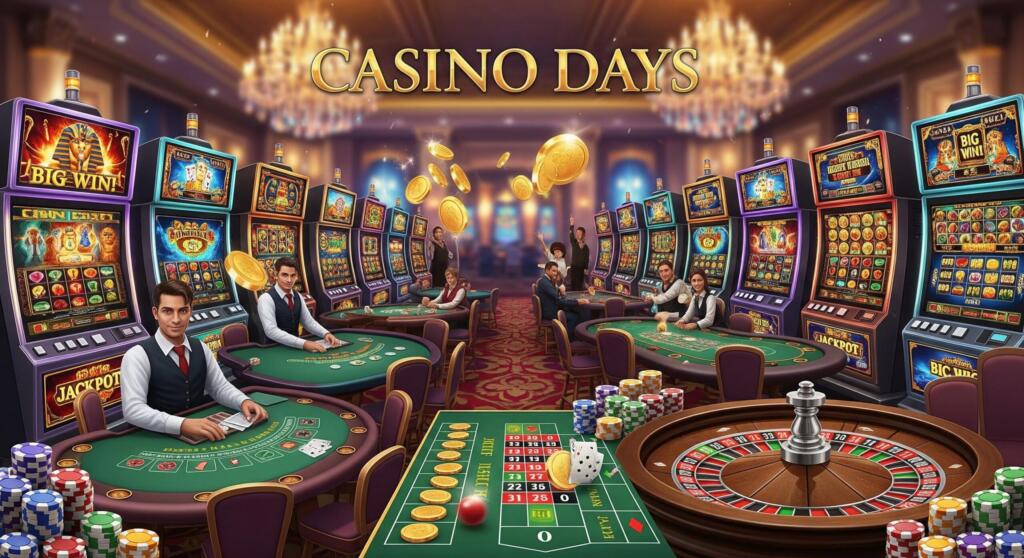 Casino Days: tietopohjainen katsaus nettikasinoon ja sen toimintaan